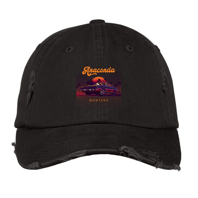 Anaconda Montana Retro Vintage 80s 90s Muscle Cars Retrowave Aesthetic Vintage Cap by pancakespienova | Artistshot