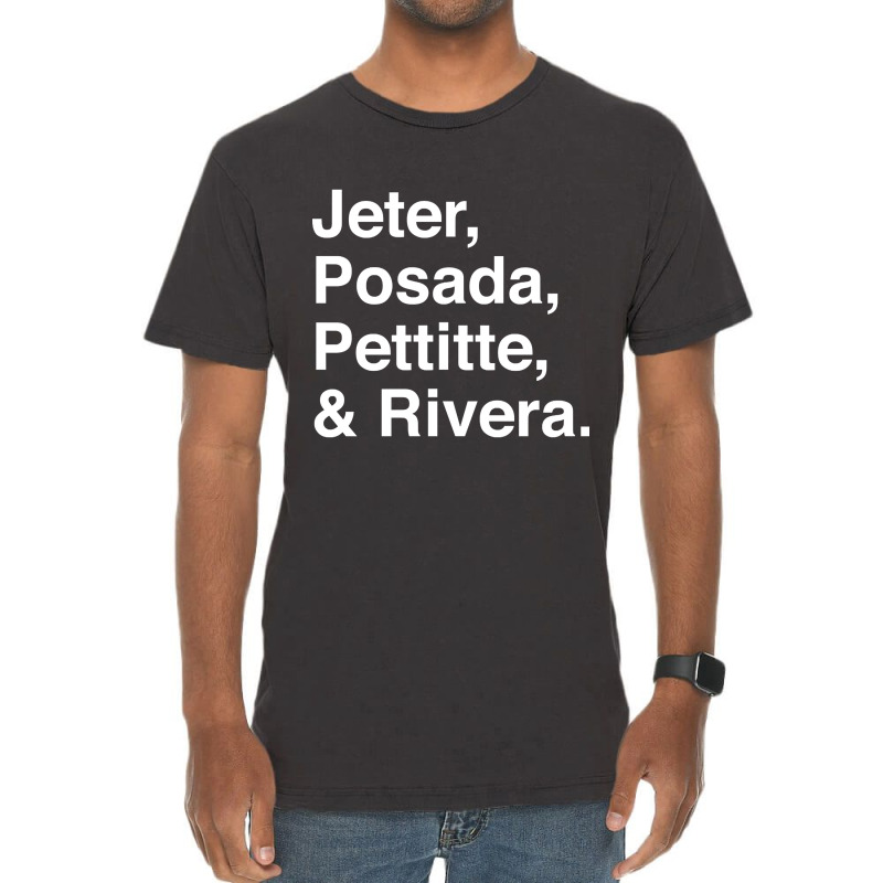 Jeter, Posada, Pettitte, Rivera - White Vintage T-Shirt by Kanmosrin52 | Artistshot