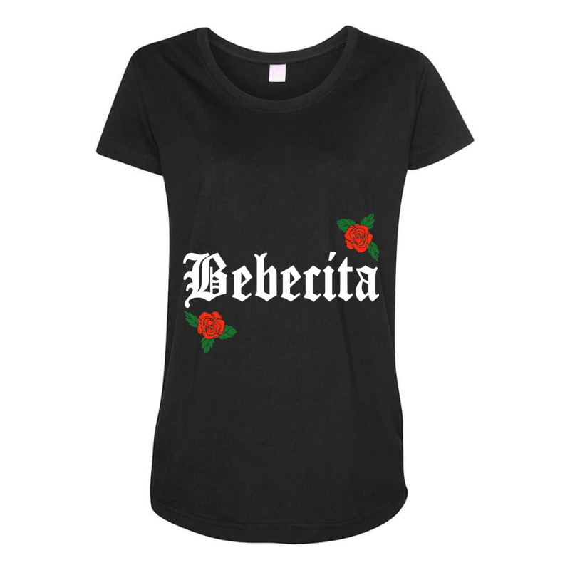 Bebecita Latina Roses Floral Maternity Scoop Neck T-shirt by cm-arts | Artistshot