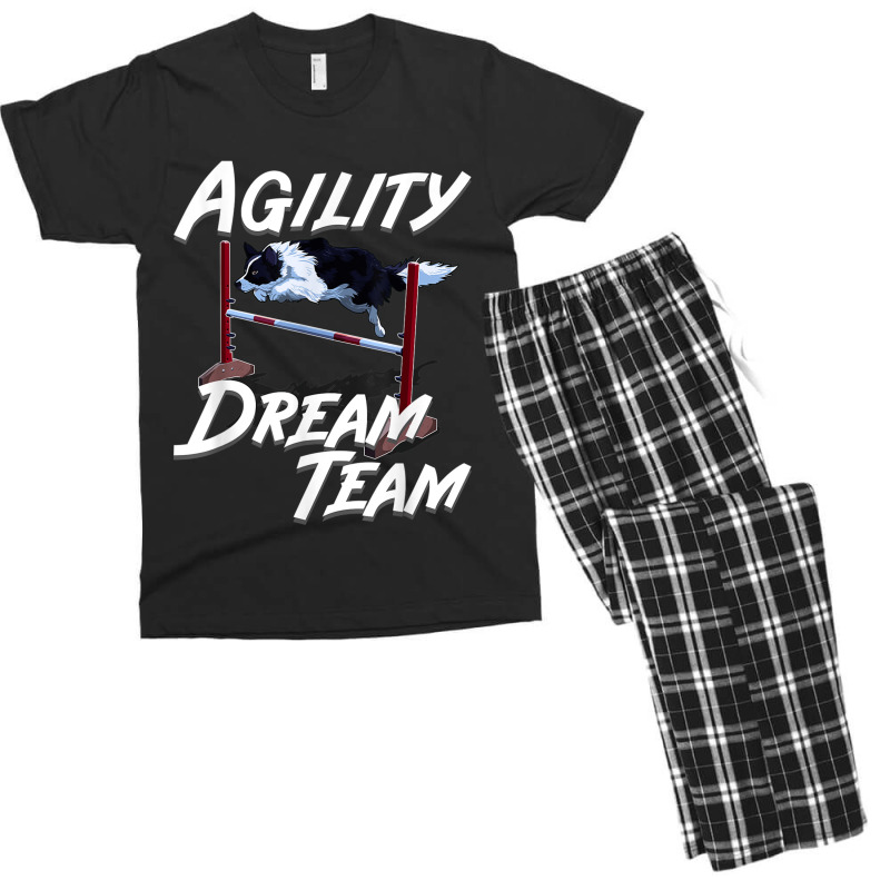 Cute Border Collie Agility Dream Team Dog Sport Men's T-shirt Pajama Set by IsabelConstance | Artistshot