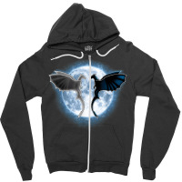 Toothless Light Fury In Space Design For Valentines Day Zipper Hoodie | Artistshot