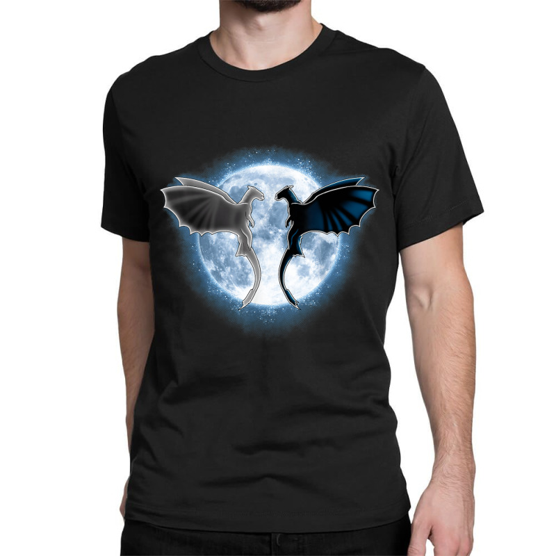 Toothless Light Fury In Space Design For Valentines Day Classic T-shirt by ValentinoHoover | Artistshot