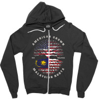 American Grown Malaysian Roots Malaysia Flag Zipper Hoodie | Artistshot