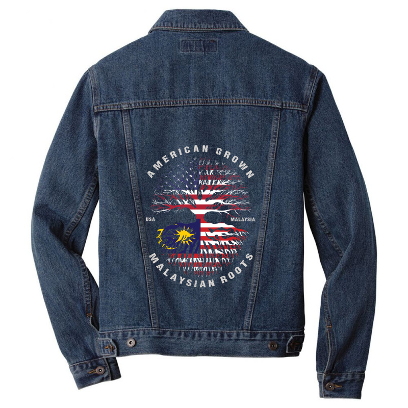 American Grown Malaysian Roots Malaysia Flag Men Denim Jacket by CathyCurry | Artistshot