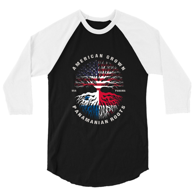 American Grown Panamanian Roots Panama Flag 3/4 Sleeve Shirt by CathyCurry | Artistshot