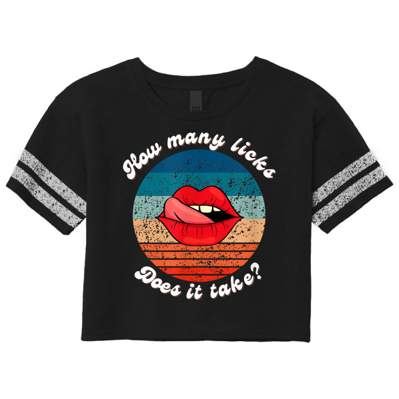 Funny Lips How Many Licks Does It Take Retro Vintage T Shirt Scorecard Crop Tee by cm-arts | Artistshot