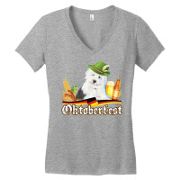 Old English Sheepdog Dog Beer Oktoberfest Prost Beer T Shirt Women's V-neck T-shirt | Artistshot