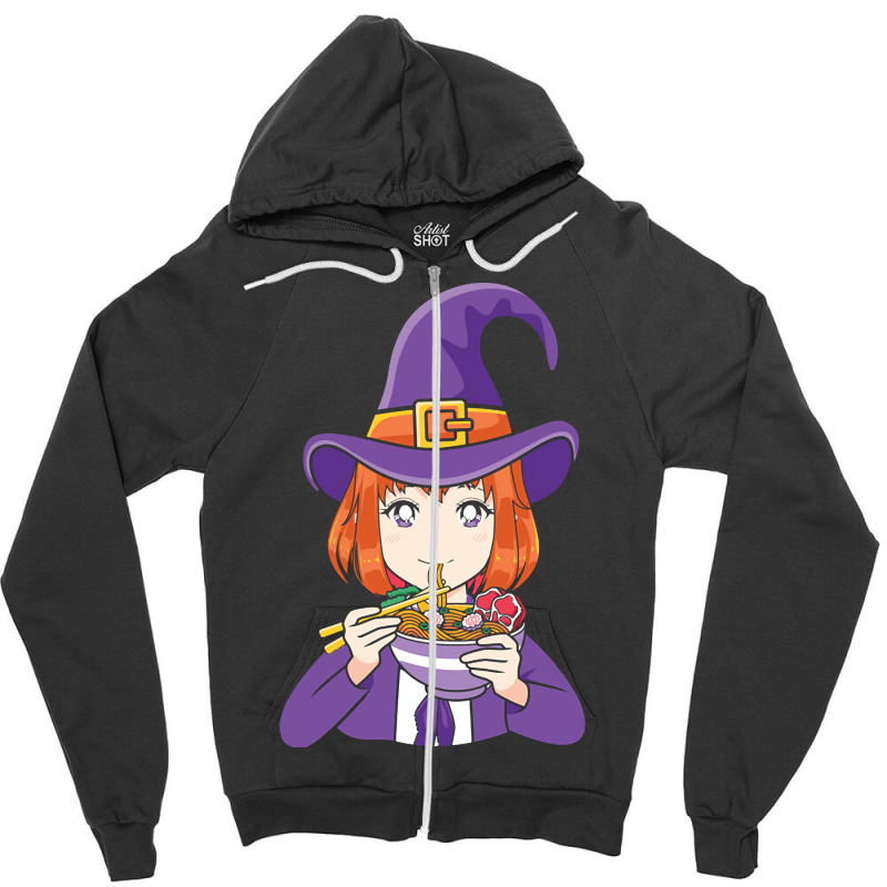 Anime Witch Zipper Hoodie | Artistshot