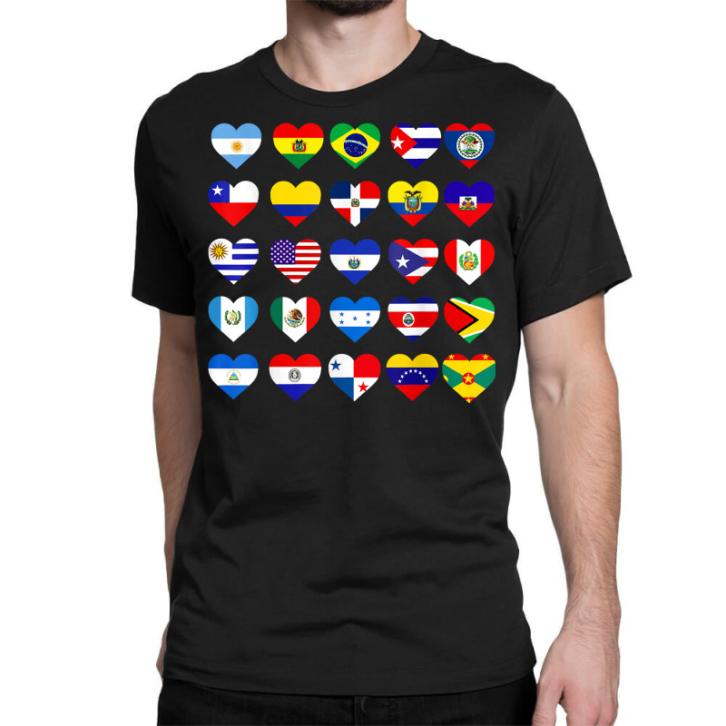 All Latin American Flags Countries Hispanic Latino Pride T Shirt Classic T-shirt by nataeqisul | Artistshot