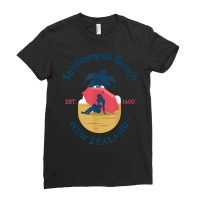 Tawharanui Beach Auckland New Zealand T Shirt Ladies Fitted T-shirt | Artistshot