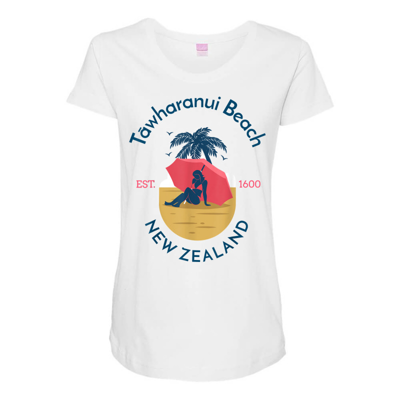 Tawharanui Beach Auckland New Zealand T Shirt Maternity Scoop Neck T-shirt by cm-arts | Artistshot