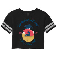 Tawharanui Beach Auckland New Zealand T Shirt Scorecard Crop Tee | Artistshot