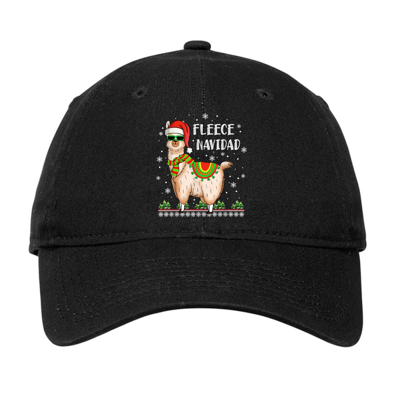 Fleece Feliz Navidad Llama Christmas Cute Xmas Alpaca Gift T Shirt Adjustable Cap | Artistshot