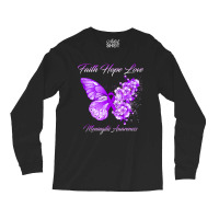 Butterfly Faith Hope Love Meningitis Awareness Tank Top Long Sleeve Shirts | Artistshot