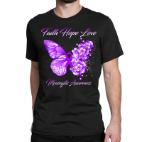 Butterfly Faith Hope Love Meningitis Awareness Tank Top Classic T-shirt | Artistshot