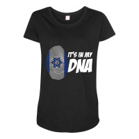 Jerusalem Hebrew Israeli Dna Israel Maternity Scoop Neck T-shirt | Artistshot