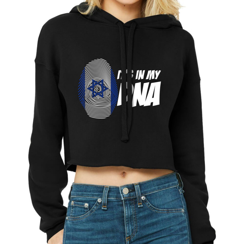 Jerusalem Hebrew Israeli Dna Israel Cropped Hoodie by cm-arts | Artistshot