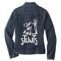 Broken Arm Hand Wrist Elbow Injury Get Well Soon Gift Ladies Denim Jacket | Artistshot