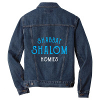 Vintage Shabbat Shalom Homies Jewish Men Denim Jacket | Artistshot