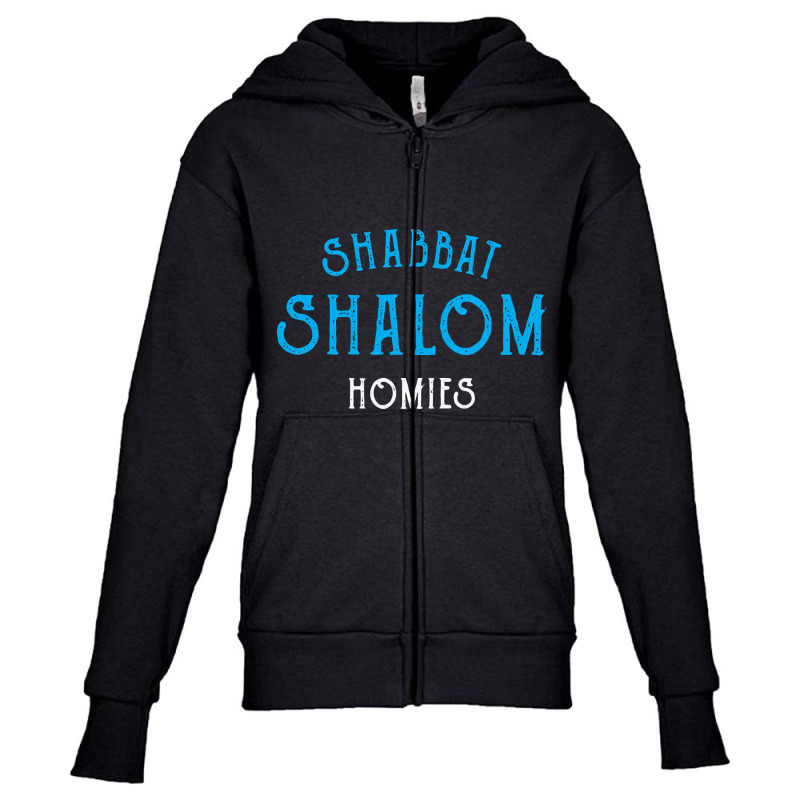 Vintage Shabbat Shalom Homies Jewish Youth Zipper Hoodie | Artistshot