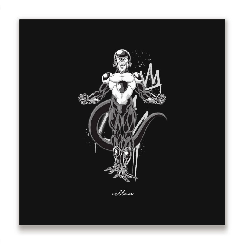 Animer Lover Gift Black Frieza Metal Print Square | Artistshot