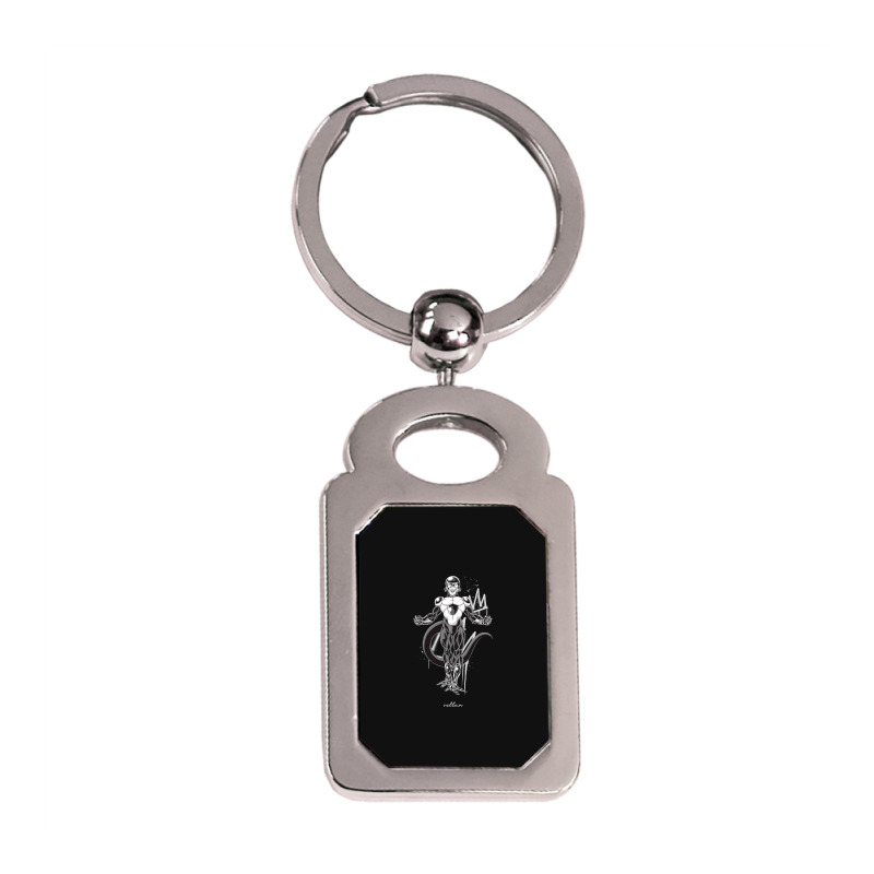 Animer Lover Gift Black Frieza Silver Rectangle Keychain | Artistshot