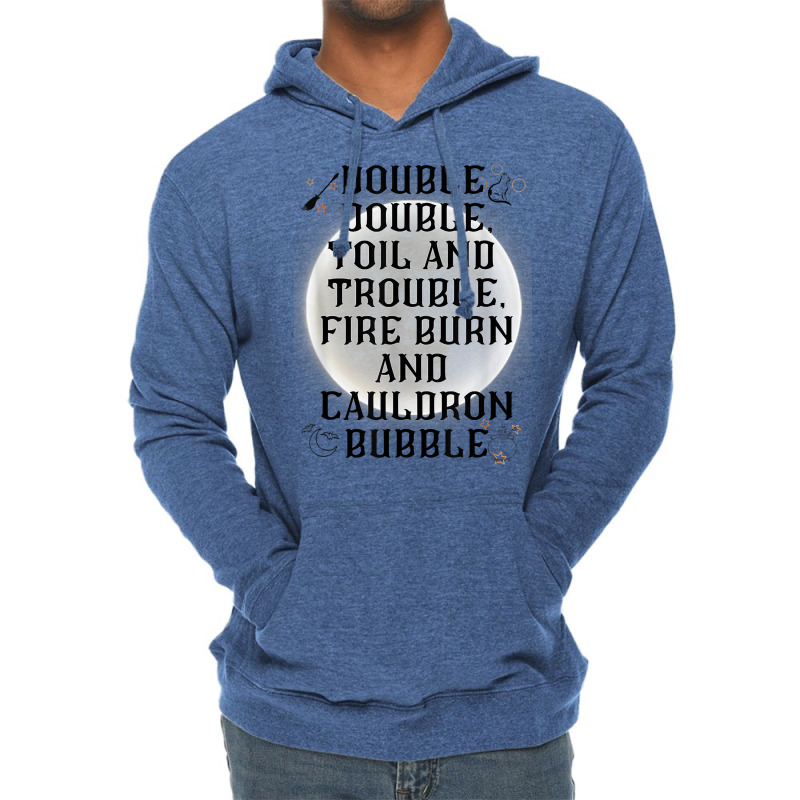 Double, Double Toil And Trouble Mystical Moon Poetic Play T Shirt Lightweight Hoodie | Artistshot