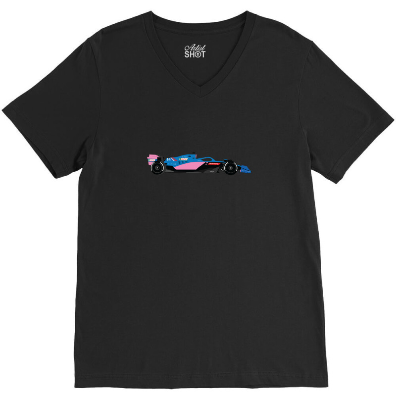 Alpine F1 Team Race Car 2022 A522 Fernando Alonso Esteban Ocon V-neck Tee | Artistshot