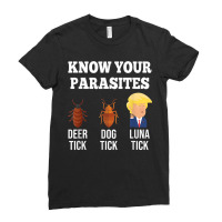 Know Your Parasites Antitrump Funny Luna Tick Resist Tshirt Ladies Fitted T-shirt | Artistshot