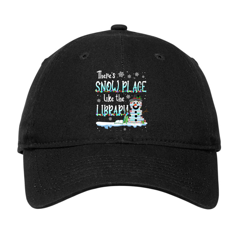 Librarian There's Snow Place Like The Library Christmas Snow Adjustable Cap by cm-arts | Artistshot