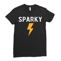 Electrician Gift Funny Sparky Nickname Lightning Bolt Ladies Fitted T-shirt | Artistshot