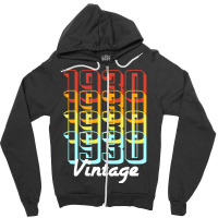 Vintage Since 1930 Old Men Women Retro Sunset Zipper Hoodie | Artistshot