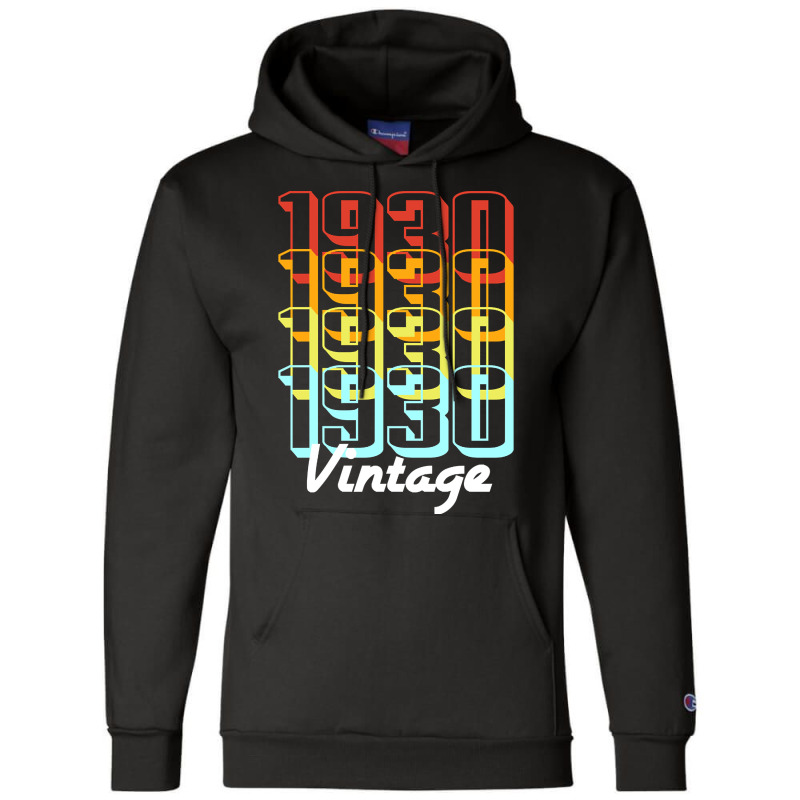 Vintage Since 1930 Old Men Women Retro Sunset Champion Hoodie | Artistshot