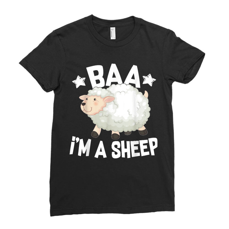 I'm A Sheep Lamb Farm Country Farming Animals Lover Ladies Fitted T-Shirt by ROMAINEDWILEY | Artistshot