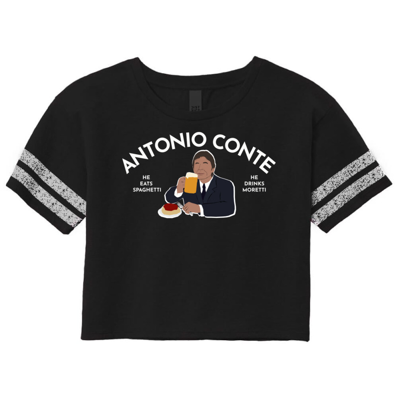 Antonio Conte He Eats Spaghetti He Drink Moretti Essential Scorecard Crop Tee by MylaLe | Artistshot