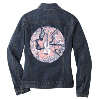 Npink Circle Of Music Ladies Denim Jacket | Artistshot