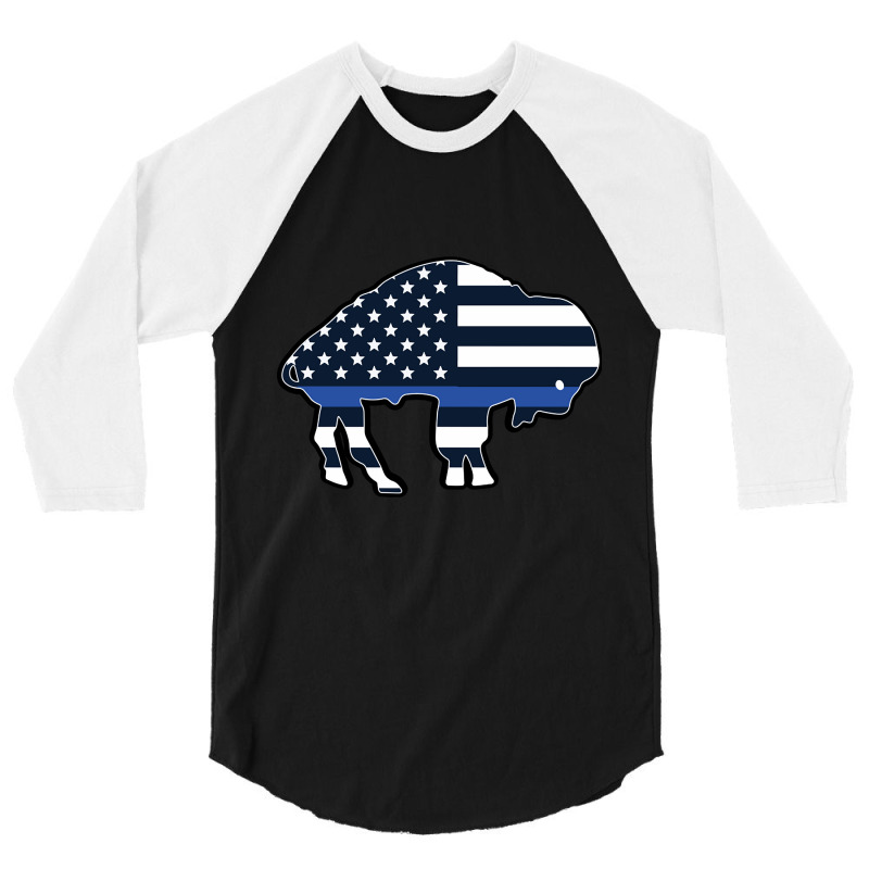 Buffalo Law Enforcement Support Flag 3/4 Sleeve Shirt | Artistshot