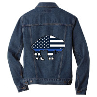 Buffalo Law Enforcement Support Flag Men Denim Jacket | Artistshot