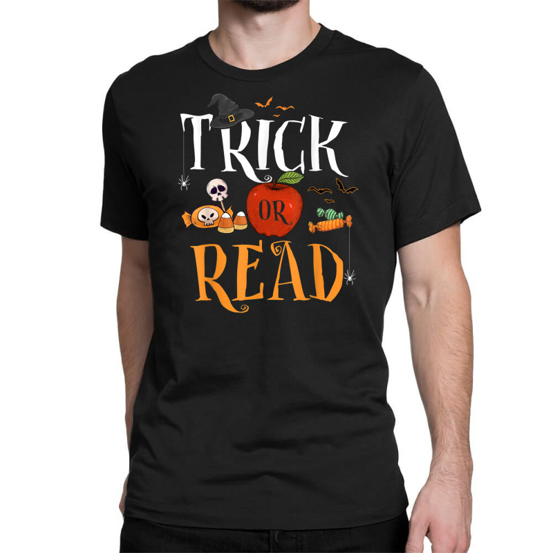 Funny Tricks Or Read Librarian Halloween Costume Book Lover T Shirt Classic T-shirt | Artistshot