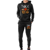 Funny Tricks Or Read Librarian Halloween Costume Book Lover T Shirt Hoodie & Jogger Set | Artistshot