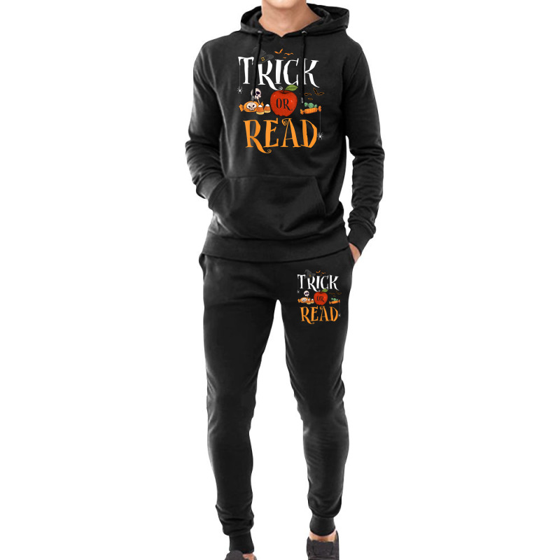 Funny Tricks Or Read Librarian Halloween Costume Book Lover T Shirt Hoodie & Jogger Set | Artistshot