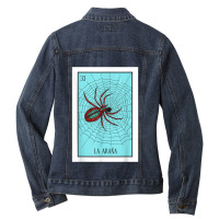 La Araña Lottery Card Gift The Spider Card Mexican Lottery Tshirt Ladies Denim Jacket | Artistshot