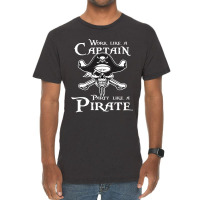 Work Like A Captain, Party Like A Pirate Classic Graphic Vintage T-shirt | Artistshot