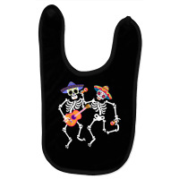 Dancing Skeleton Guitar Dia De Los Muertos Calavera Day Dead T Shirt Baby Bibs | Artistshot