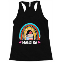 Maestra Boho Rainbow Leopard Spanish Bilingual Teacher Racerback Tank | Artistshot