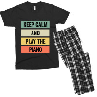 Keep Calm And Play The Piano Men's T-shirt Pajama Set | Artistshot