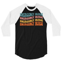 Groovy Emergency Room Nurse Tech Emergency Department Nurse T Shirt 3/4 Sleeve Shirt | Artistshot