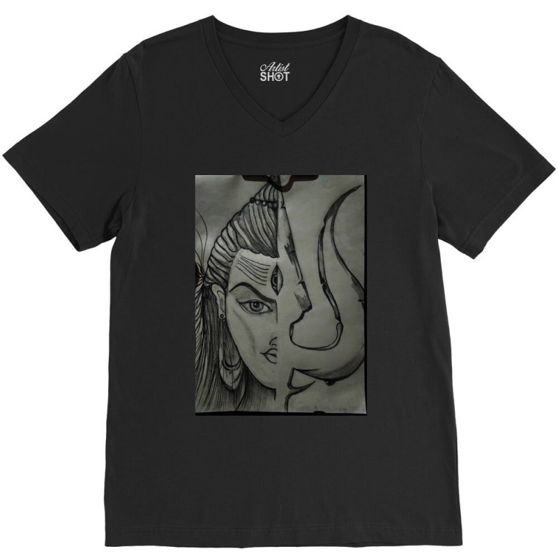 Lord Shiva Art V-neck Tee | Artistshot