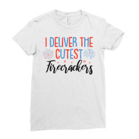 L&d Nurse Midwife I Deliver The Cutest Firecrackers T Shirt Ladies Fitted T-shirt | Artistshot