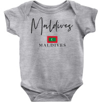 Flag Vacation   Island Maldives T Shirt Baby Bodysuit | Artistshot